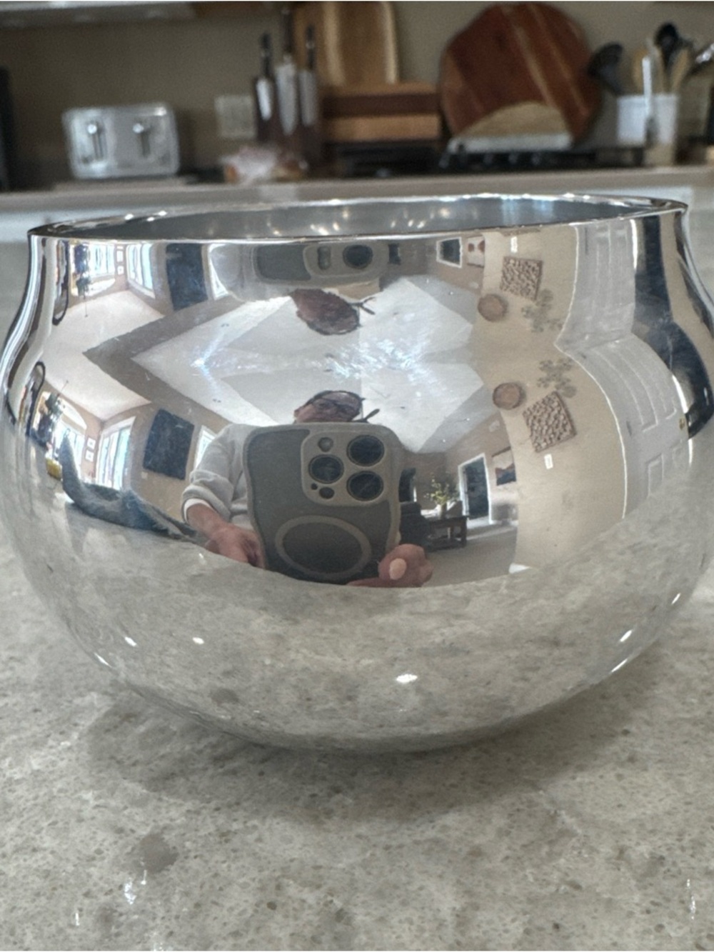 Nambe Polished Silver 3x3” Round Serving Bowl